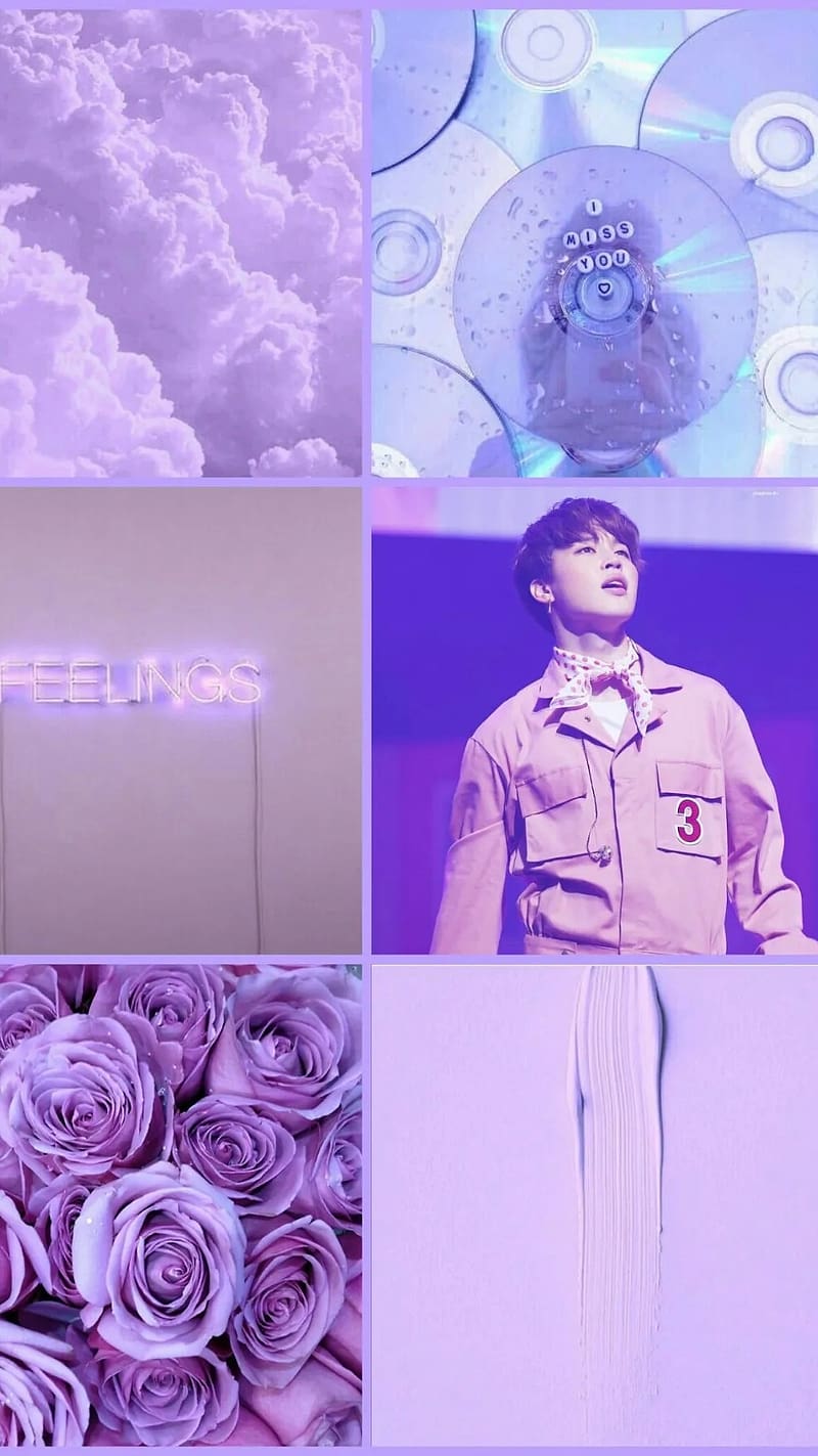 HD purple bts aesthetic wallpaper