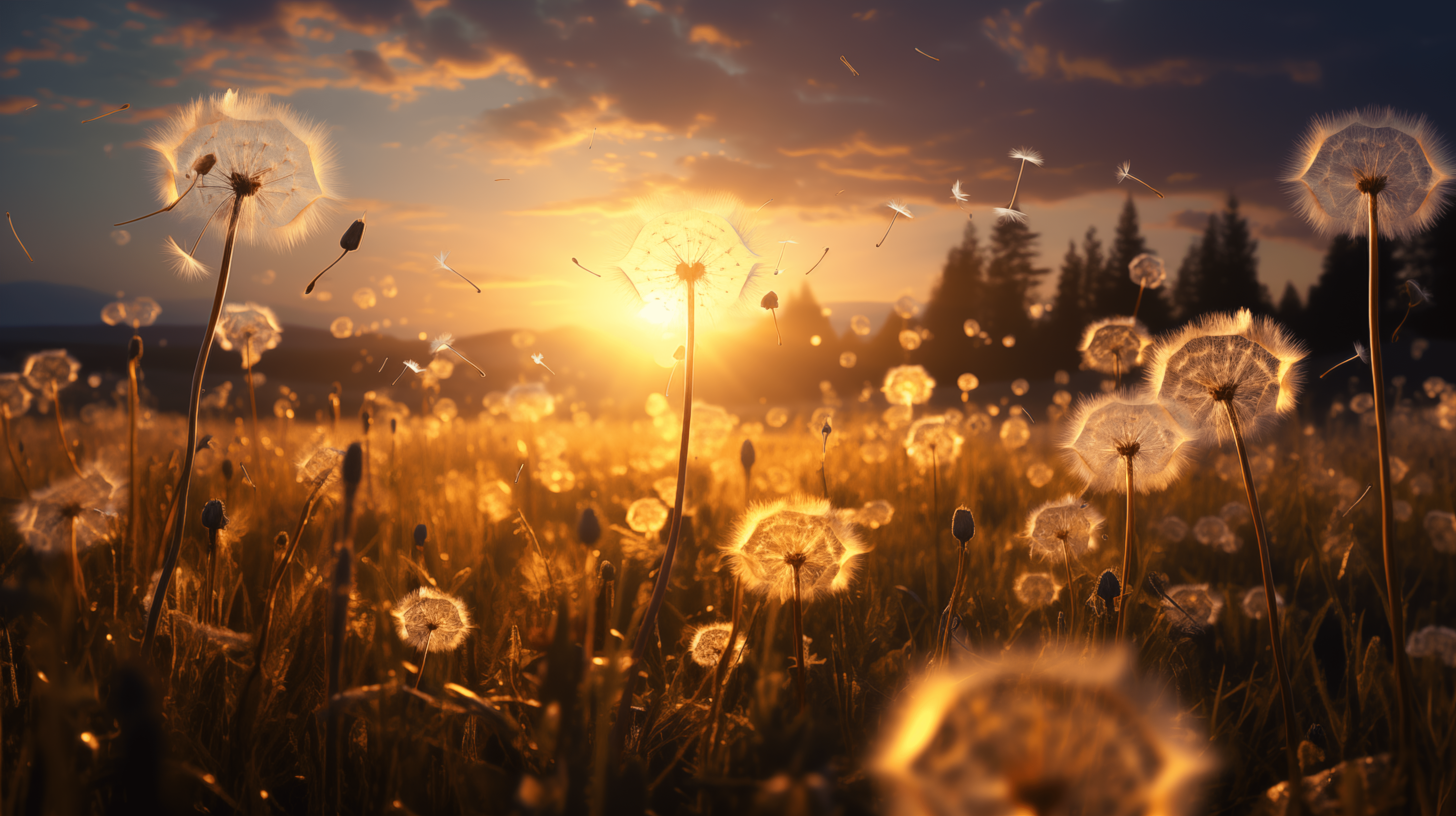 Dandelion Twilight Glow Floral