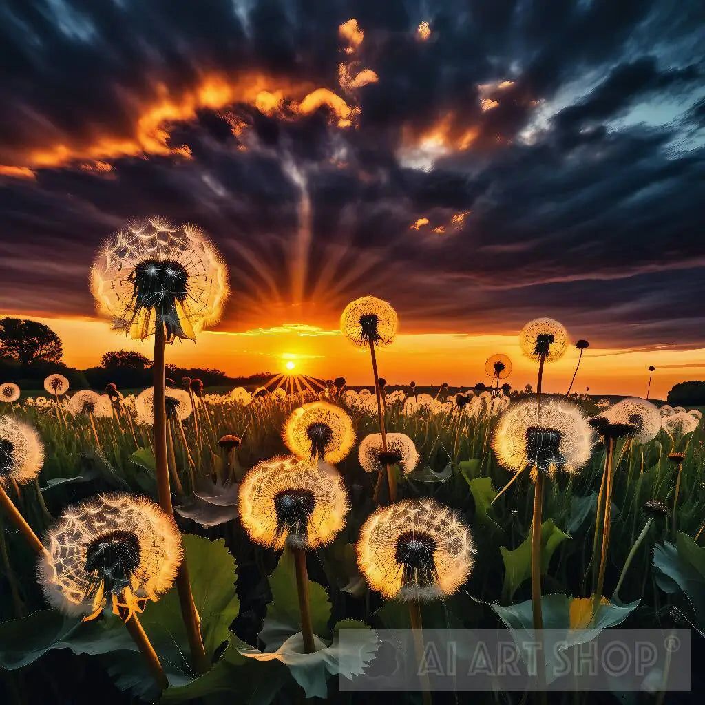 dandelions, masterpiece, rich colors