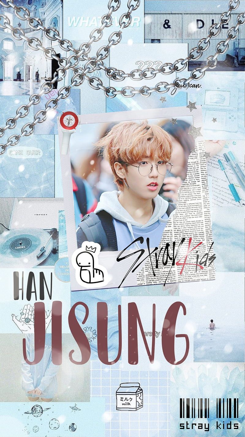 Skz Han Jisung Blue, 3racha, aesthetic