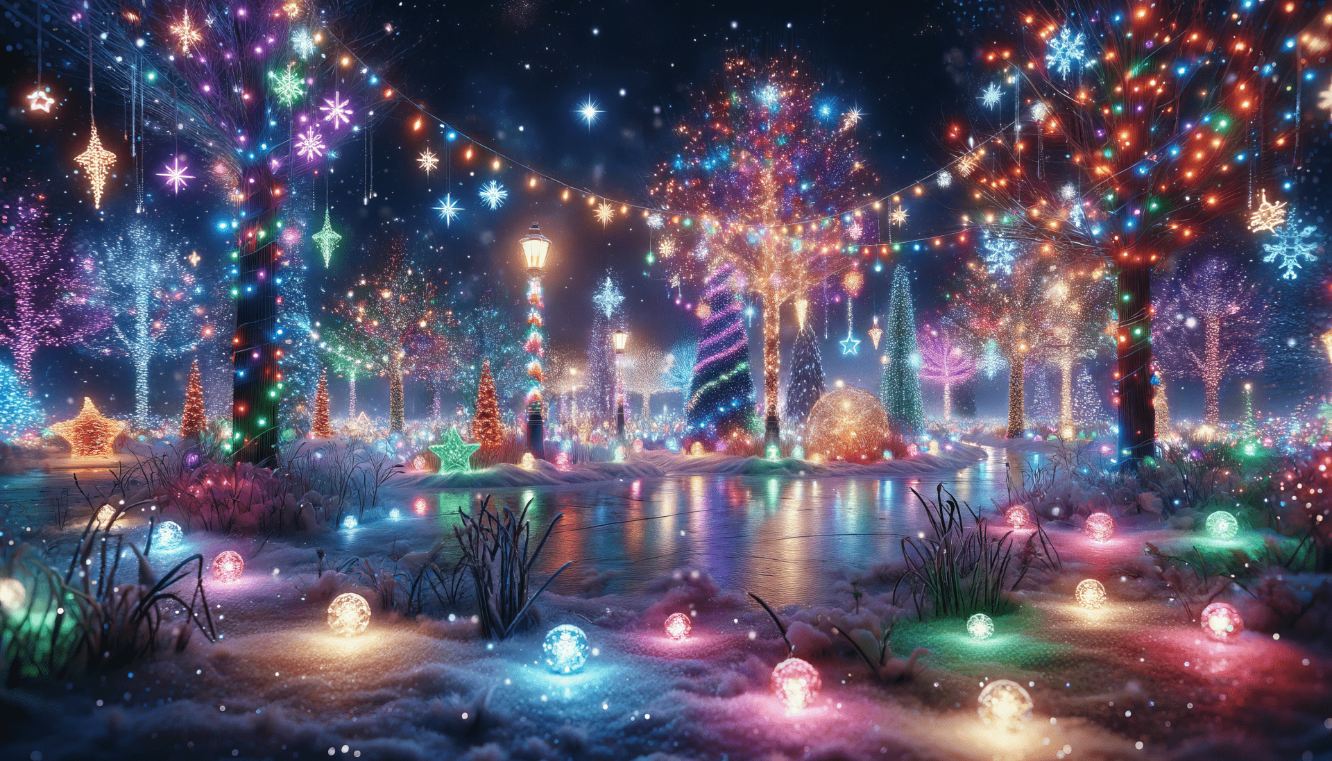 Enchanting Christmas Lights Wonderland