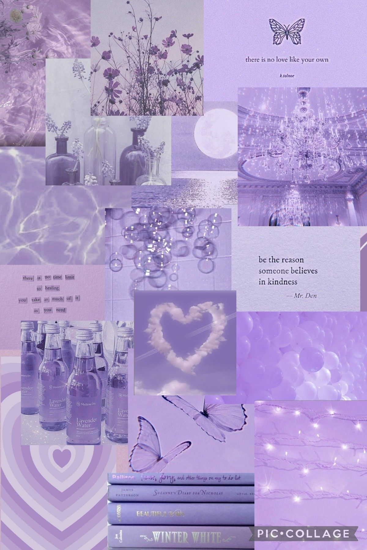 lilac wallpaper collage