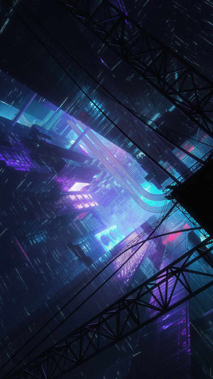 A Cyberpunk wallpaper I made a while ago. Let me know if you'd like me to make more - City