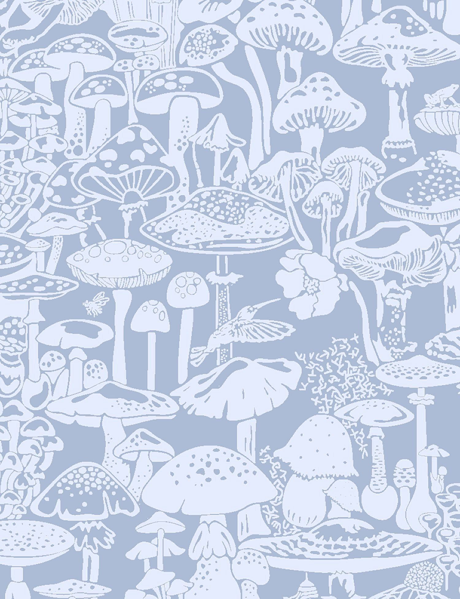 Mushroom City Designer Wallpaper