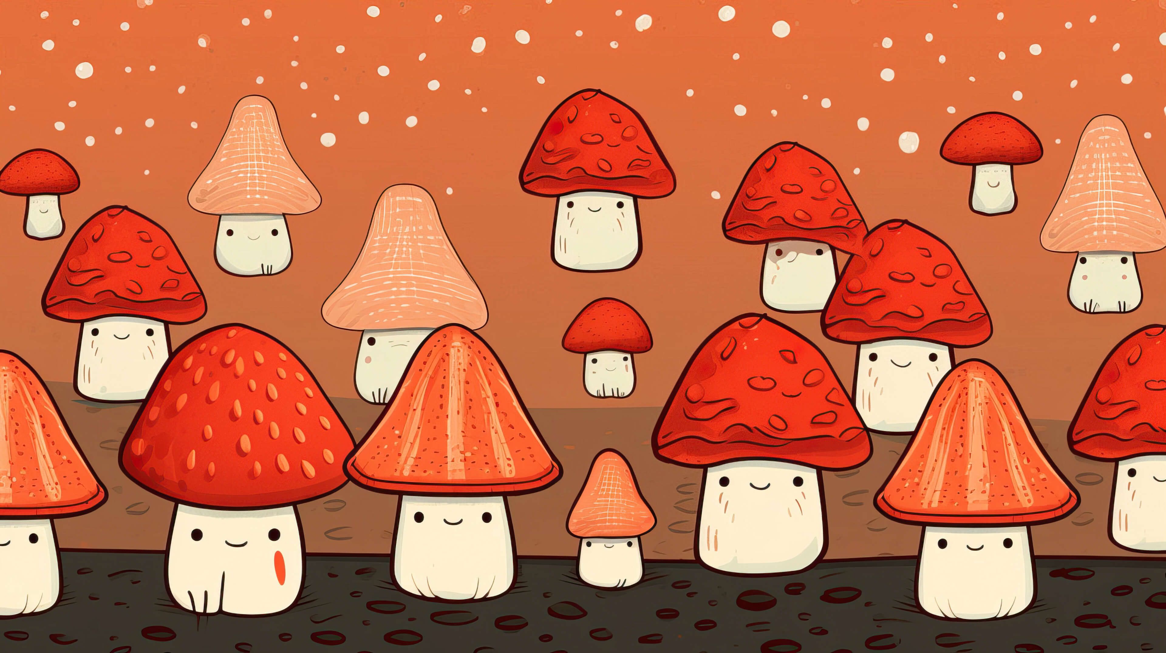 Cute Mushroom Wallpaper, Free, 4k