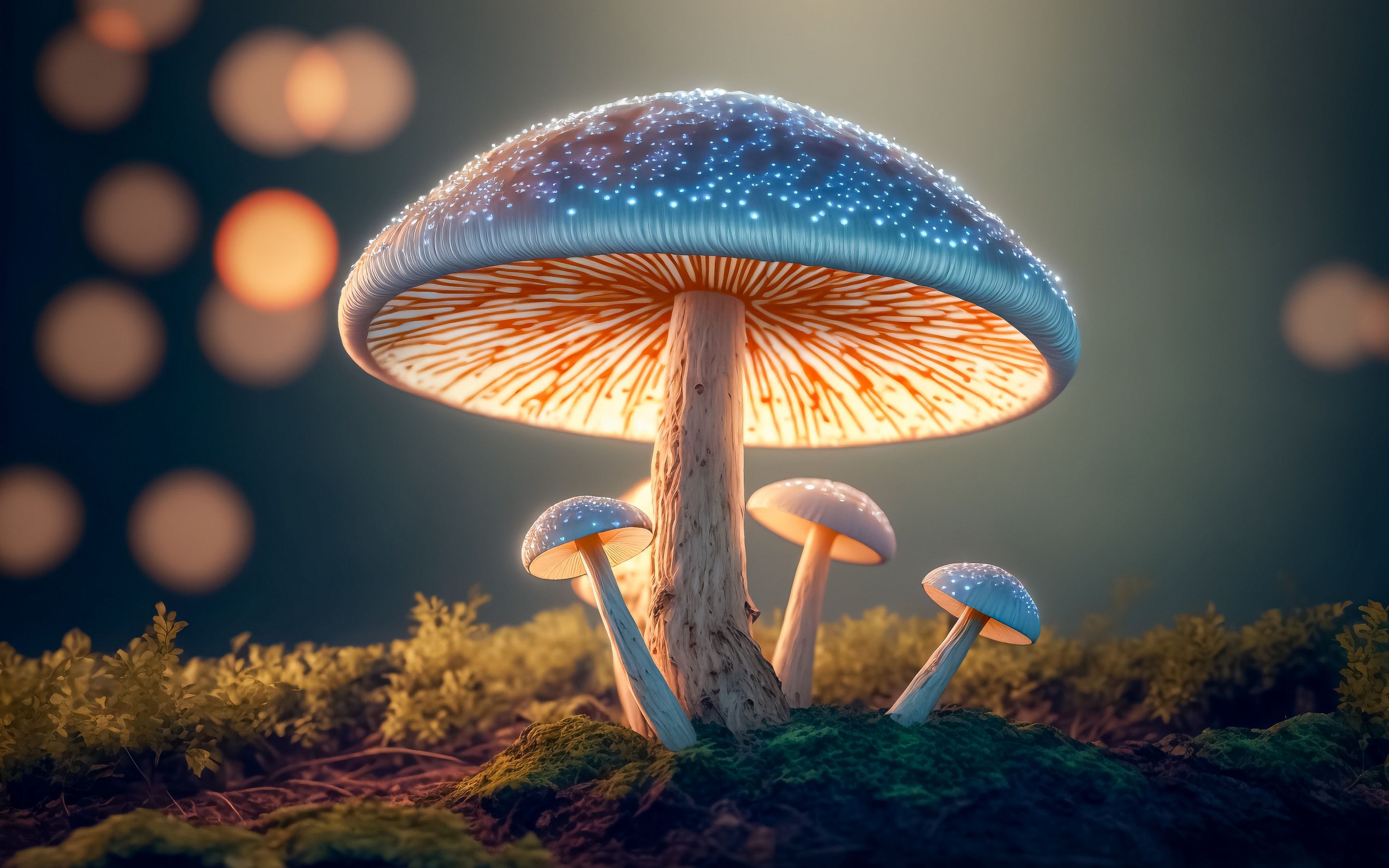 Mushroom forest Wallpaper 4K, Surreal