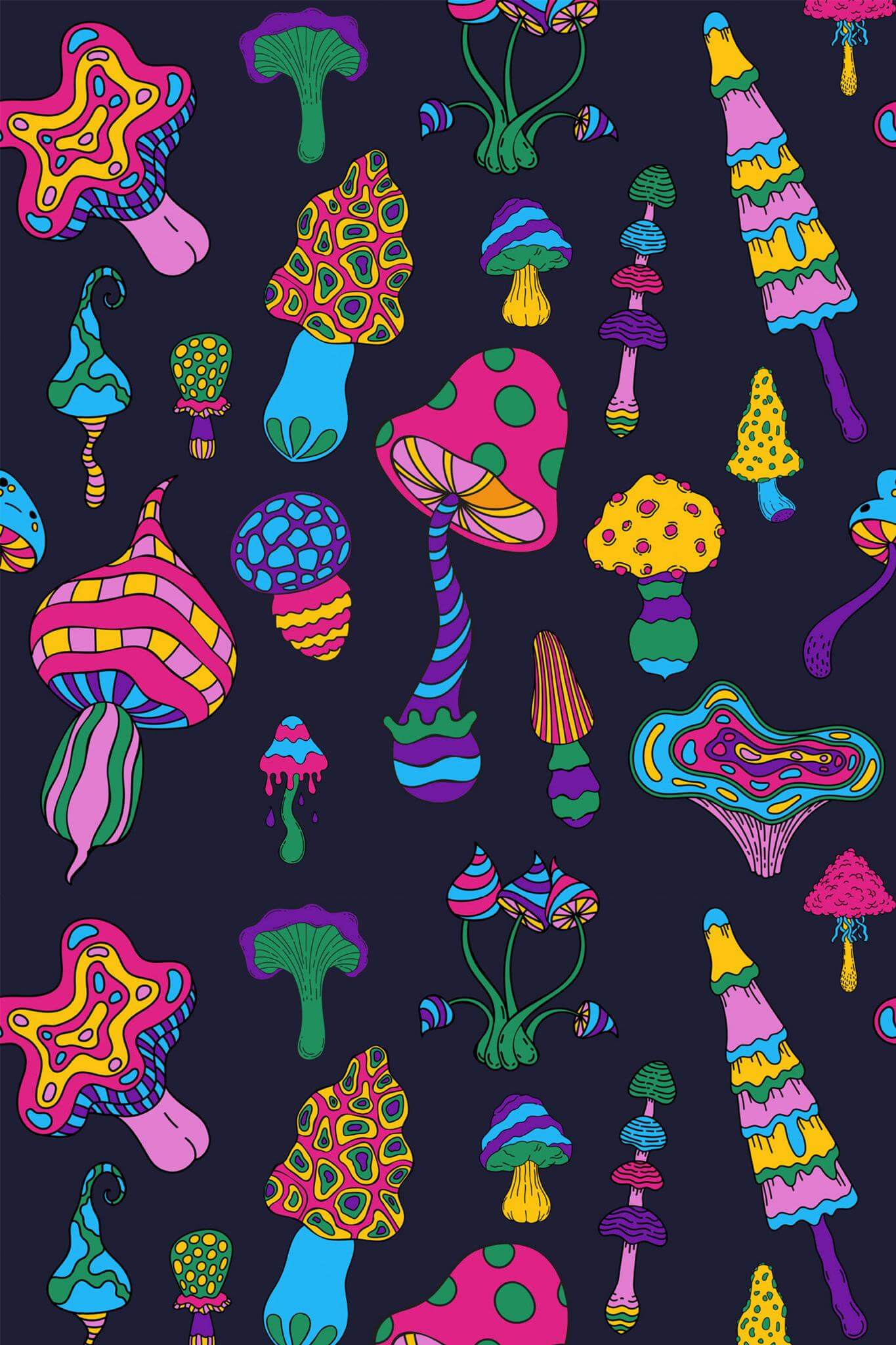 Magic mushroom Peel and Stick Wallpaper