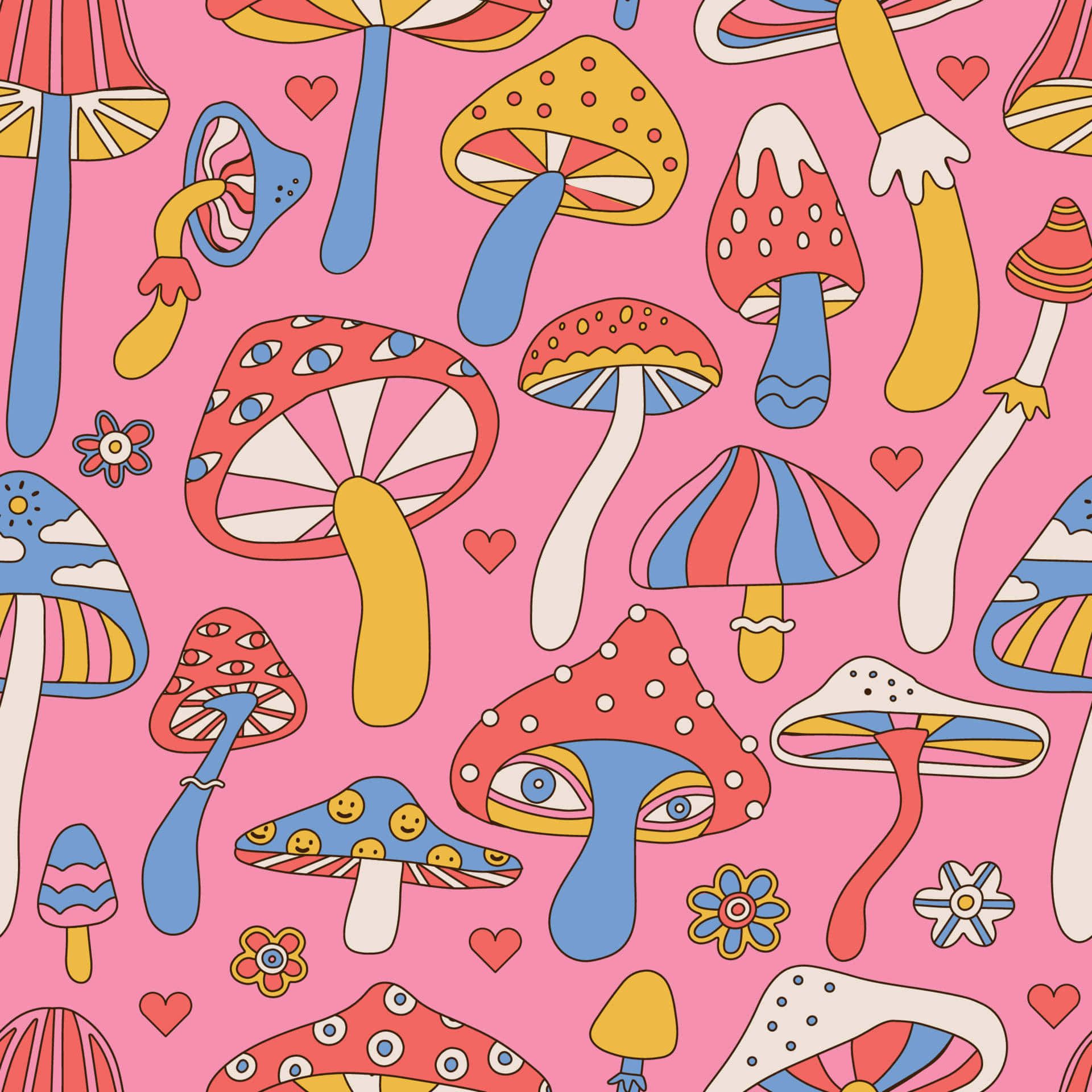 Trippy Mushroom Background