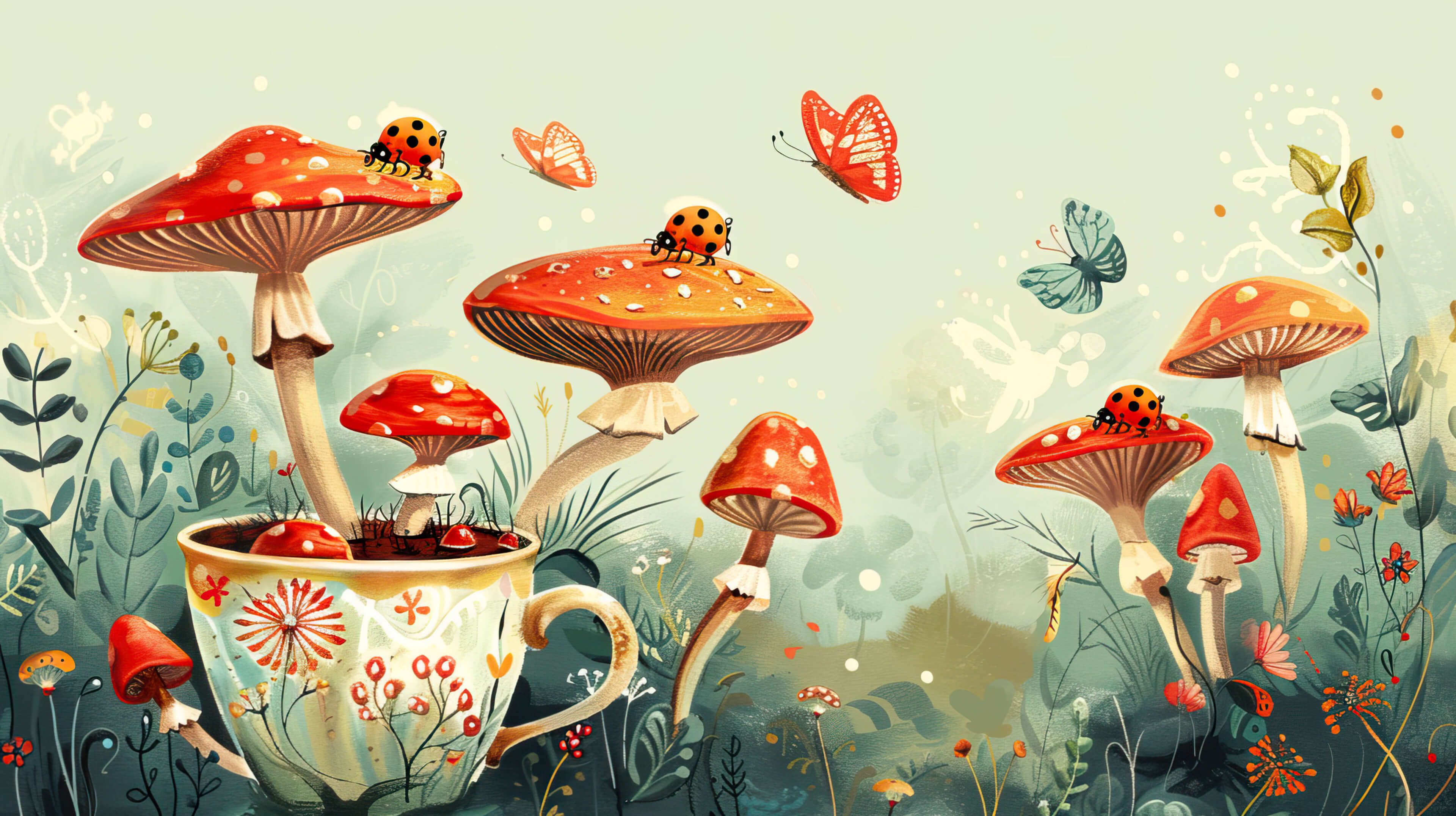 Cute Mushroom Wallpaper, Free, 4k