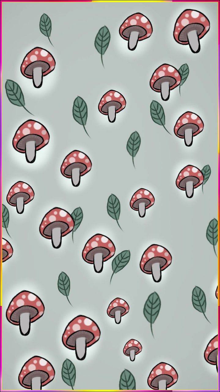 Preppy Mushroom Wallpaper