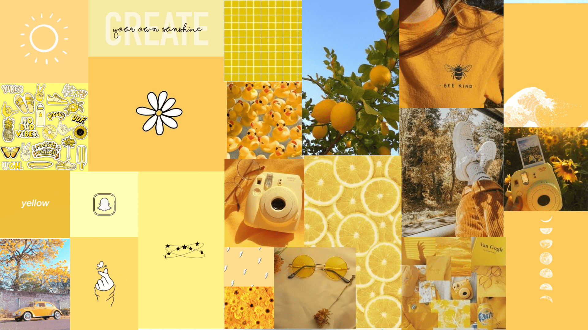 yellow and pink aesthetic wallpaper