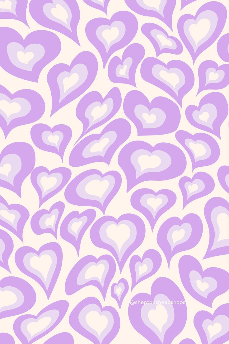 Aesthetic pastel swirl heart pattern