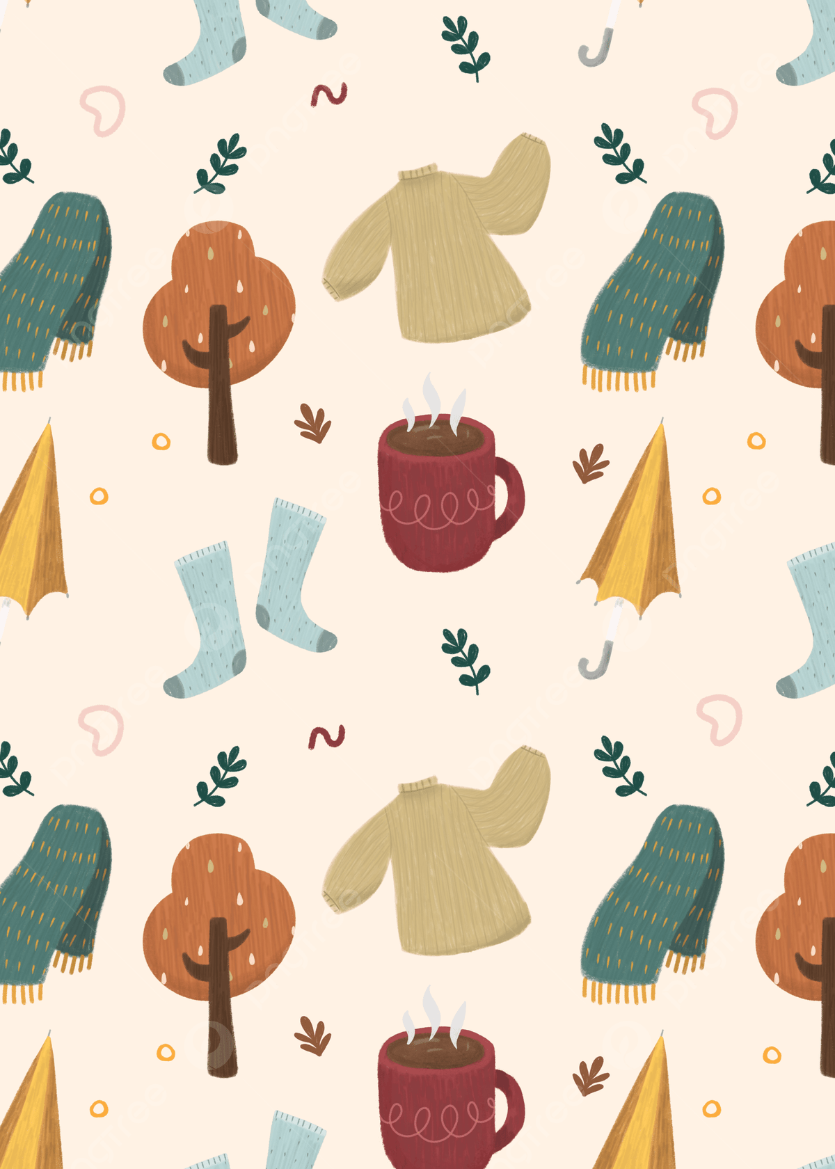 Cozy Aesthetic Autumn Pattern