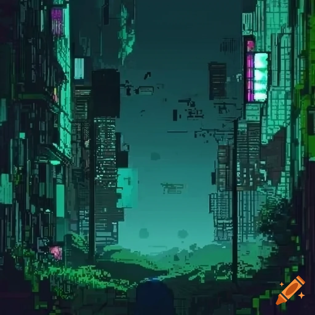 Aesthetic pixel art wallpaper