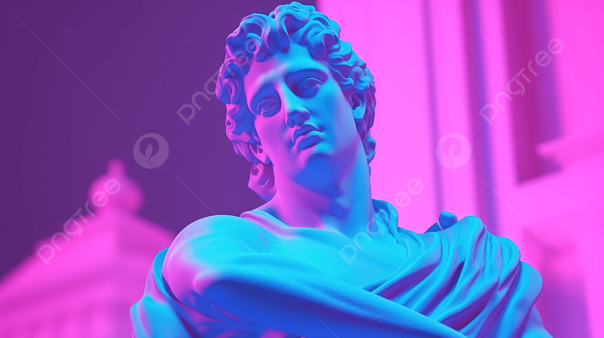 Greek God Sculpture A 3D Rendering