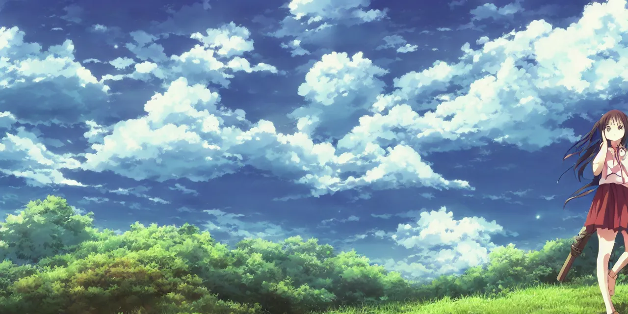 an anime wallpaper, landscape, studio