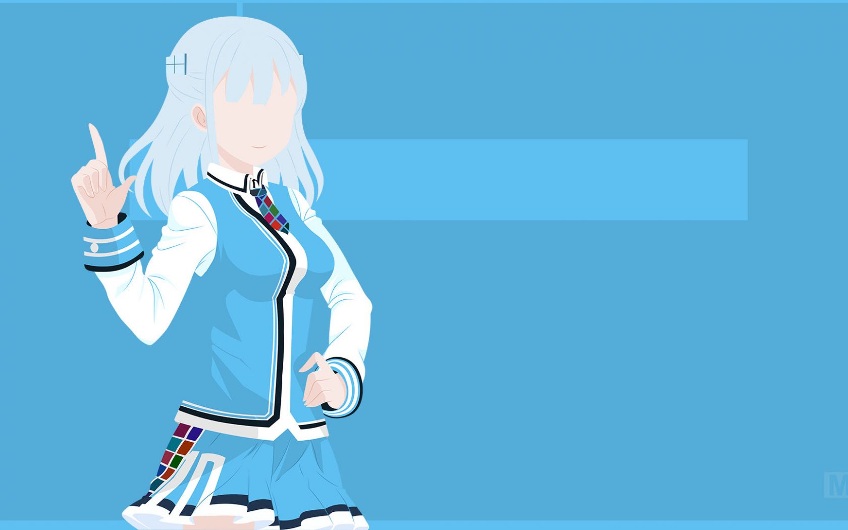 Blue Aesthetic Anime Desktop Wallpaper