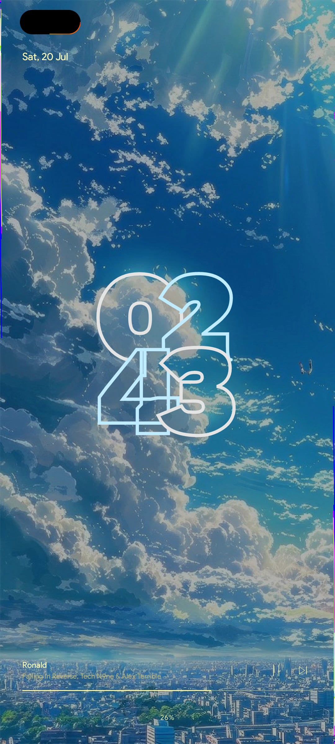 Blue Sky Wallpaper Setup : r