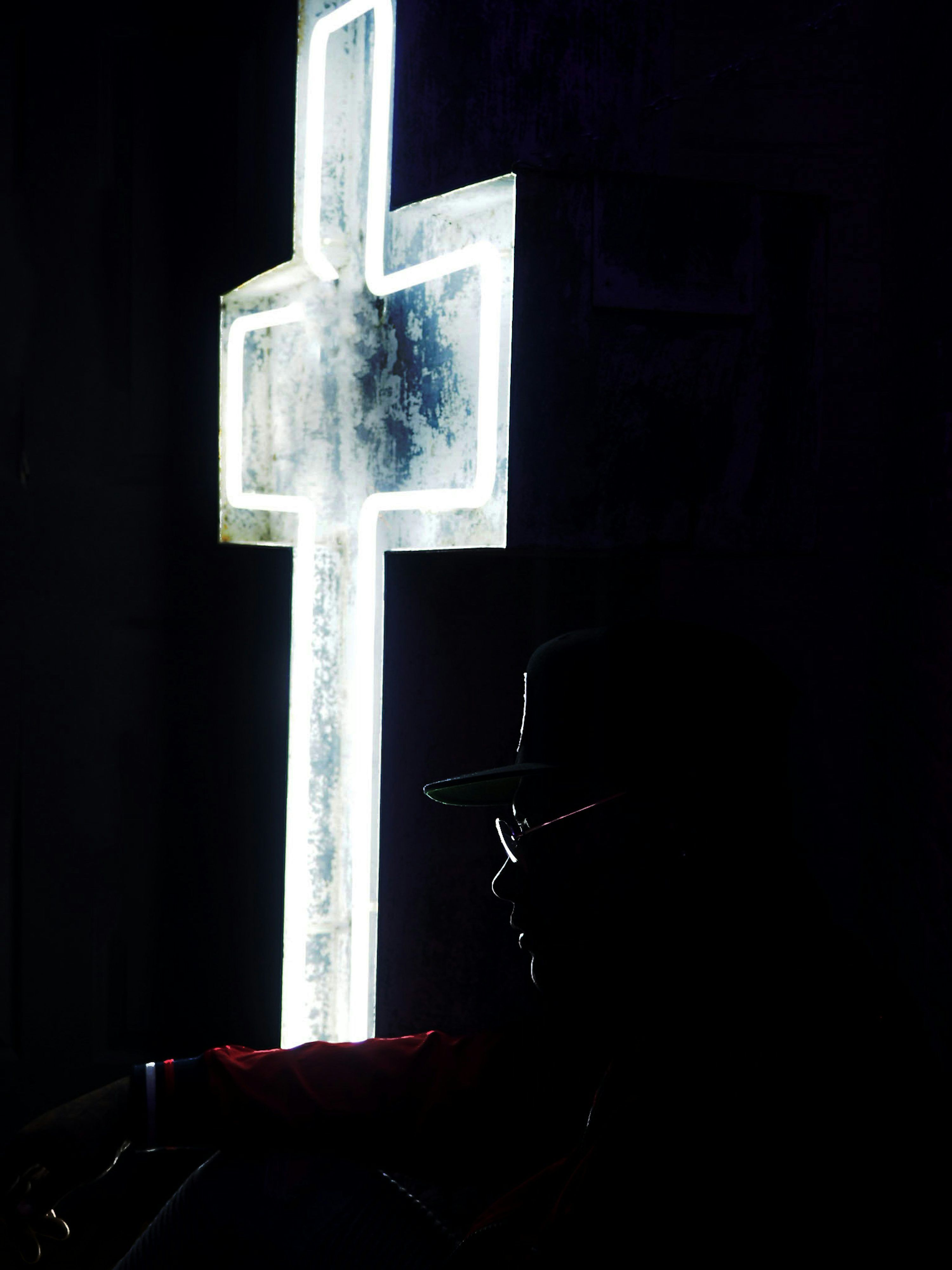 Neon Cross Picture. Download Free