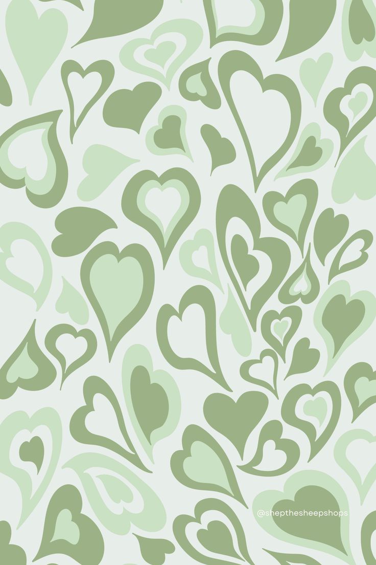 green heart pattern background