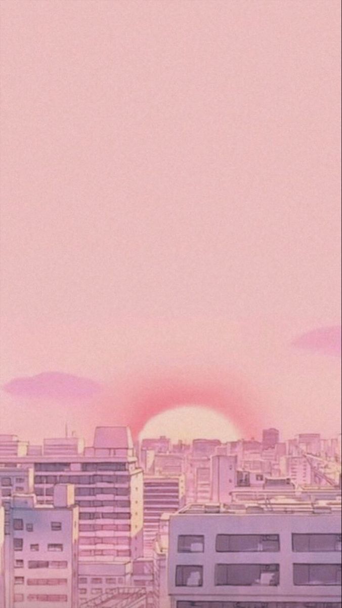 Soft pink sunset wallpaper