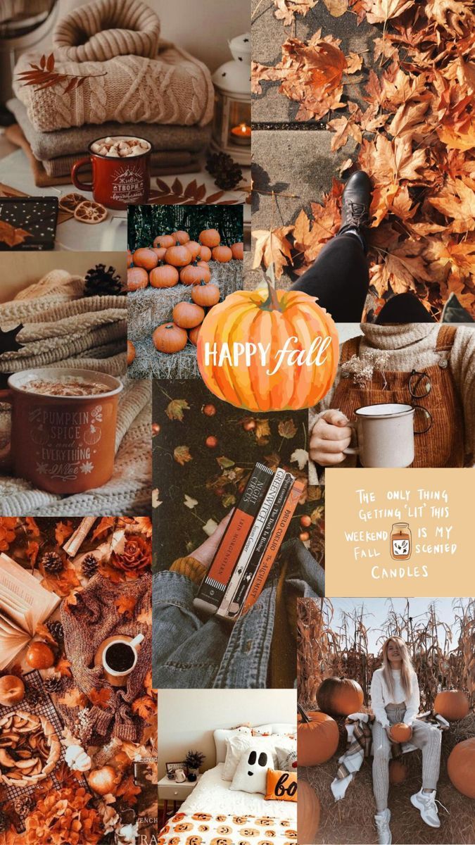 Autumn Collage Aesthetic Wallpaper