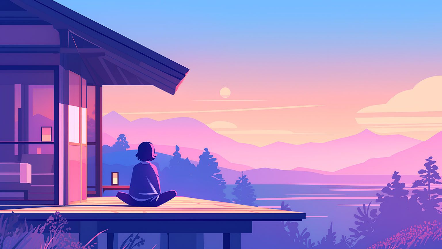 Lo Fi Aesthetic Landscape Wallpaper