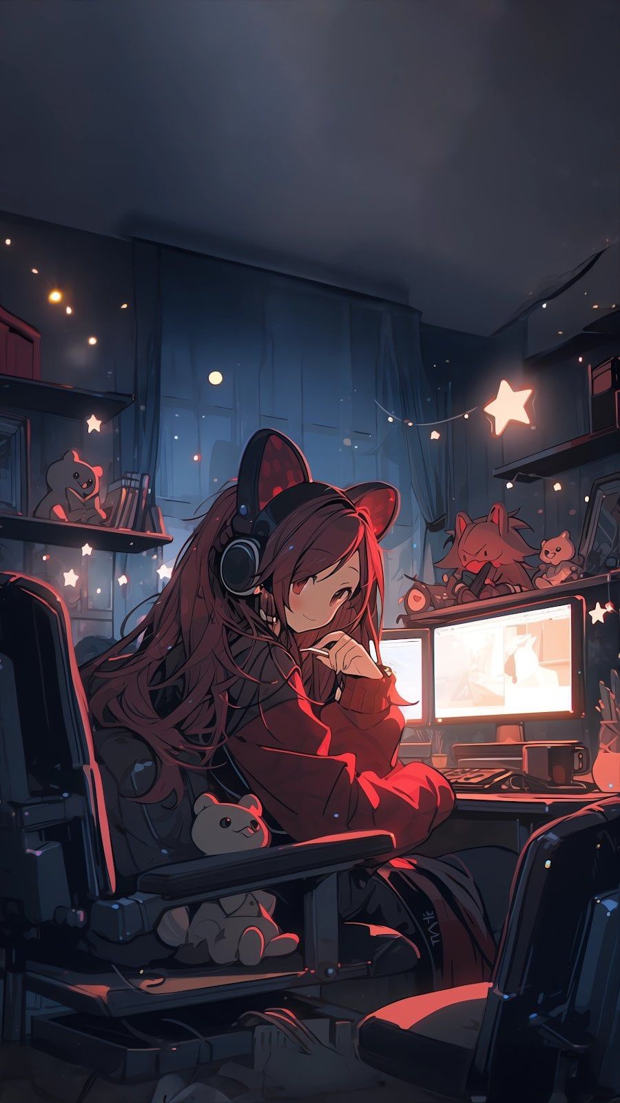 LO FI VIBE ANIME GIRL WALLPAPER IPHONE