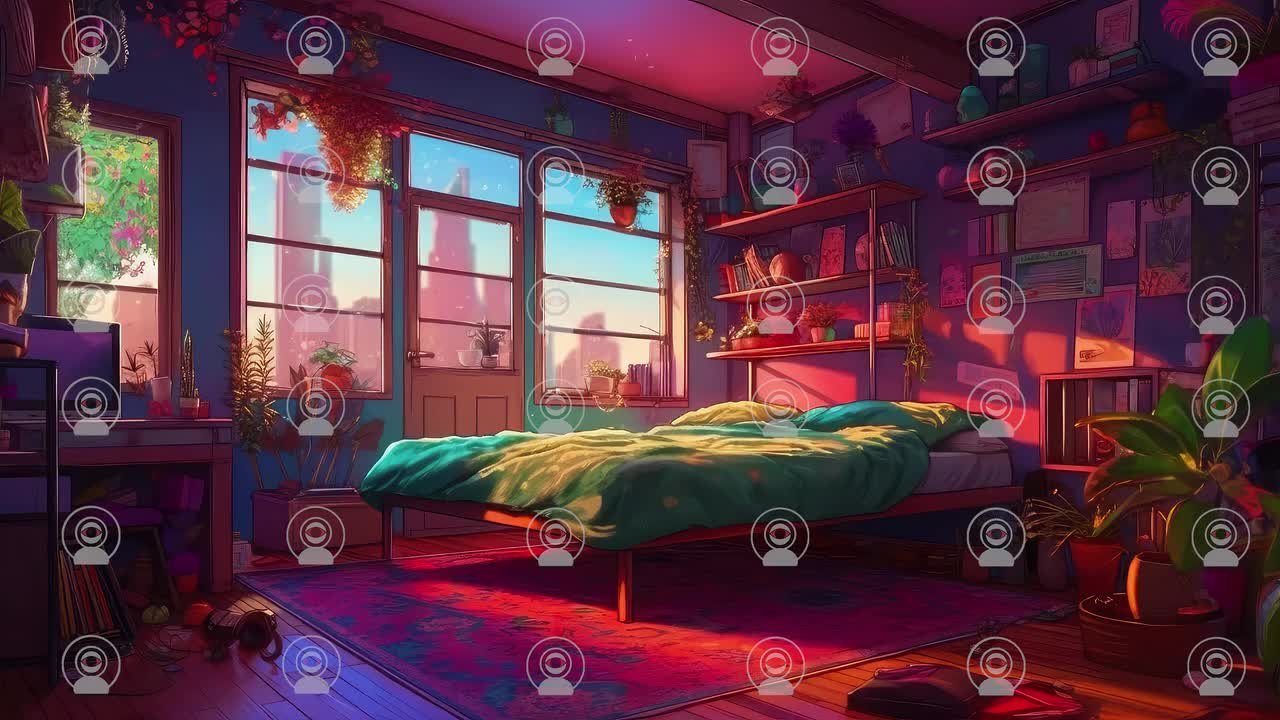 Anime Lofi Bedroom Desktop Wallpaper 12