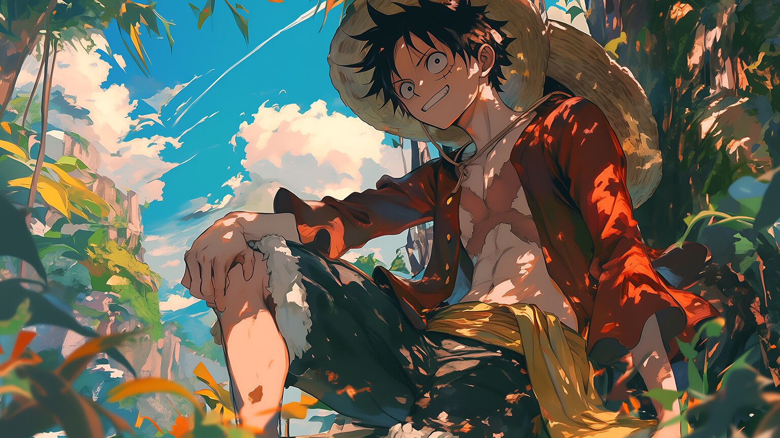 Aesthetic Monkey D. Luffy Desktop