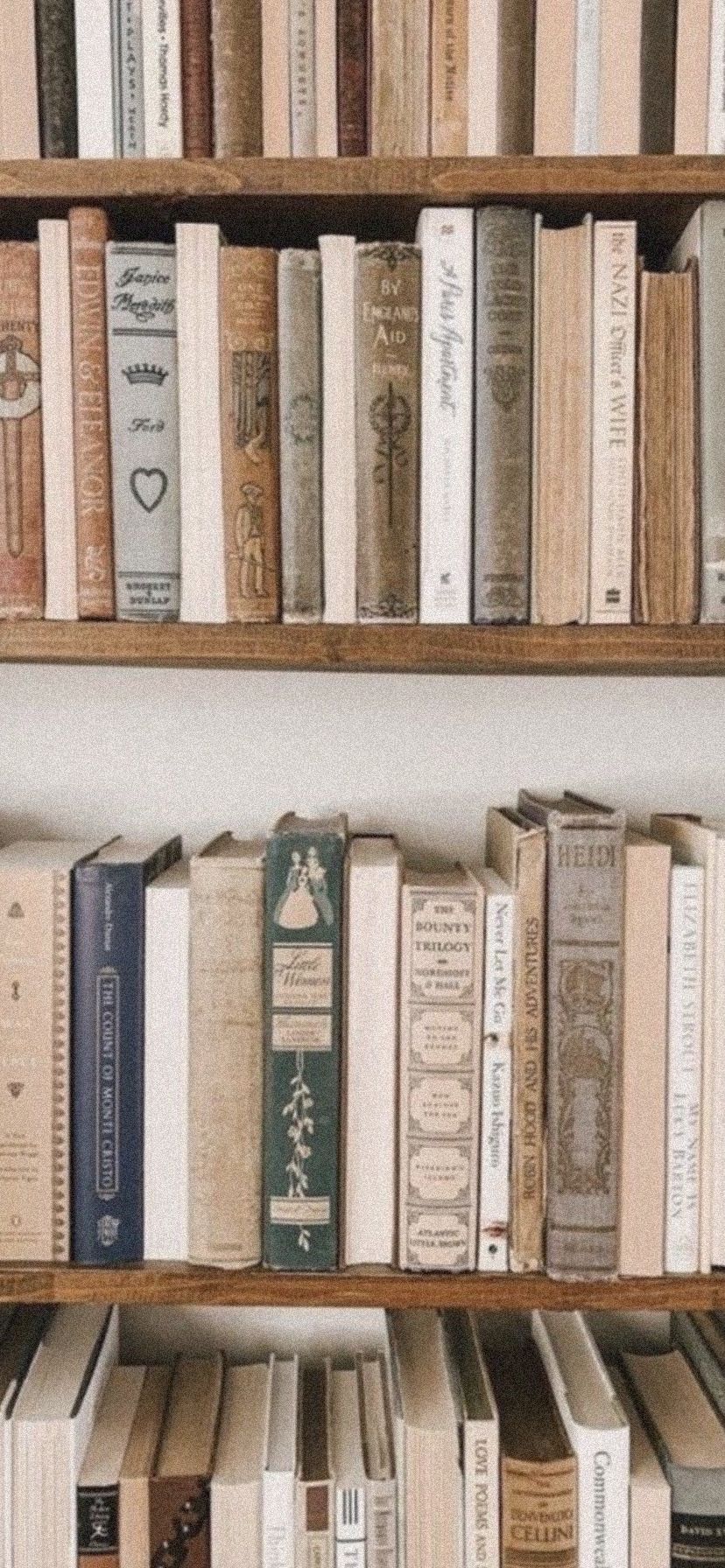 Old books on a wooden shelf - Books