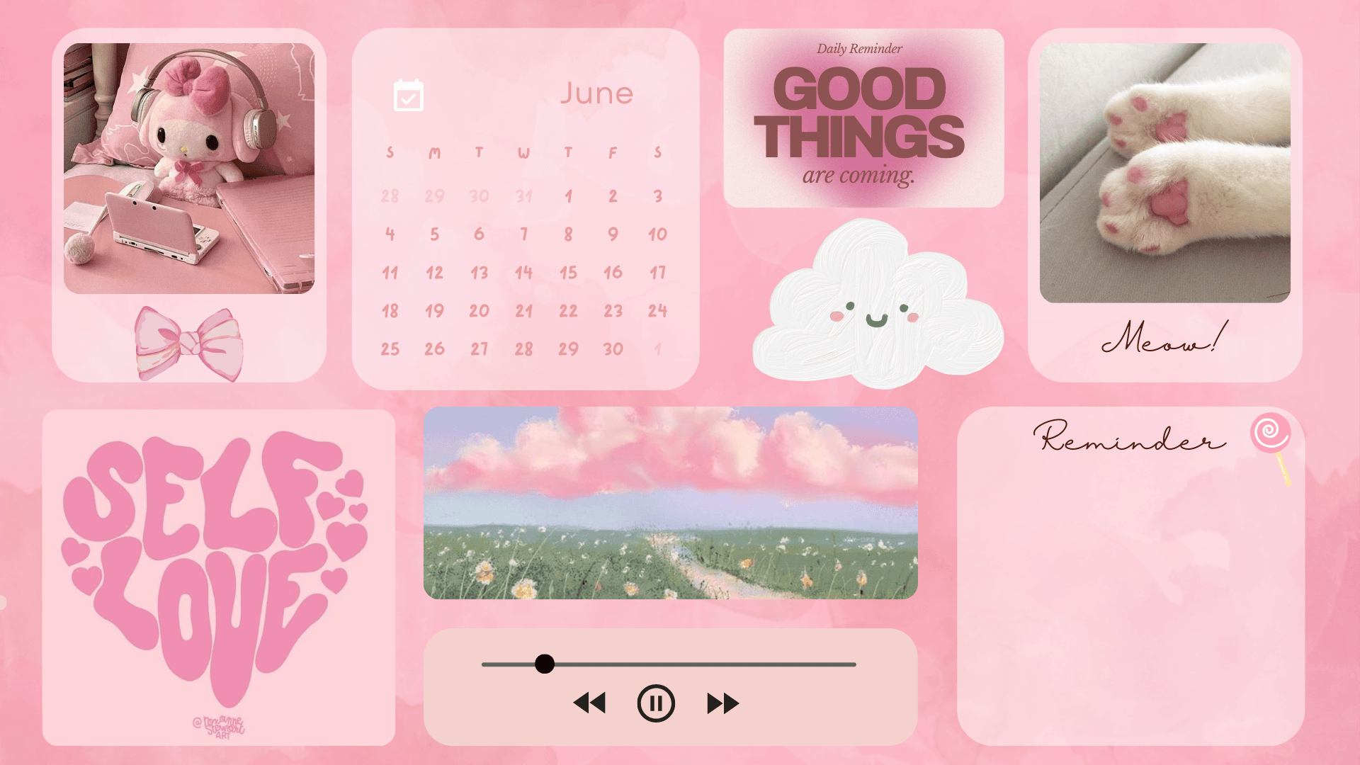 Pink desktop wallpaper