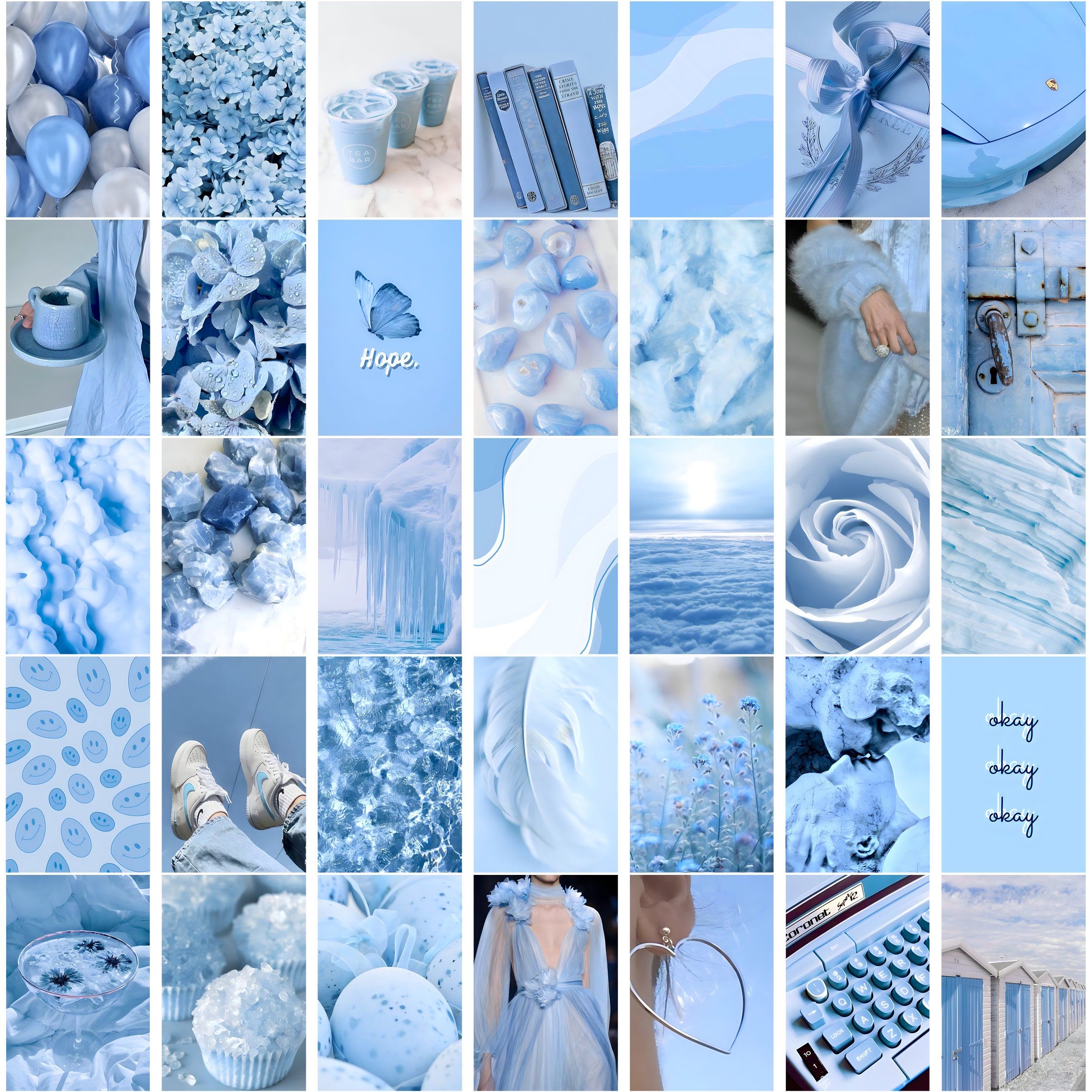 Blue Aesthetic Wallpaper Collage