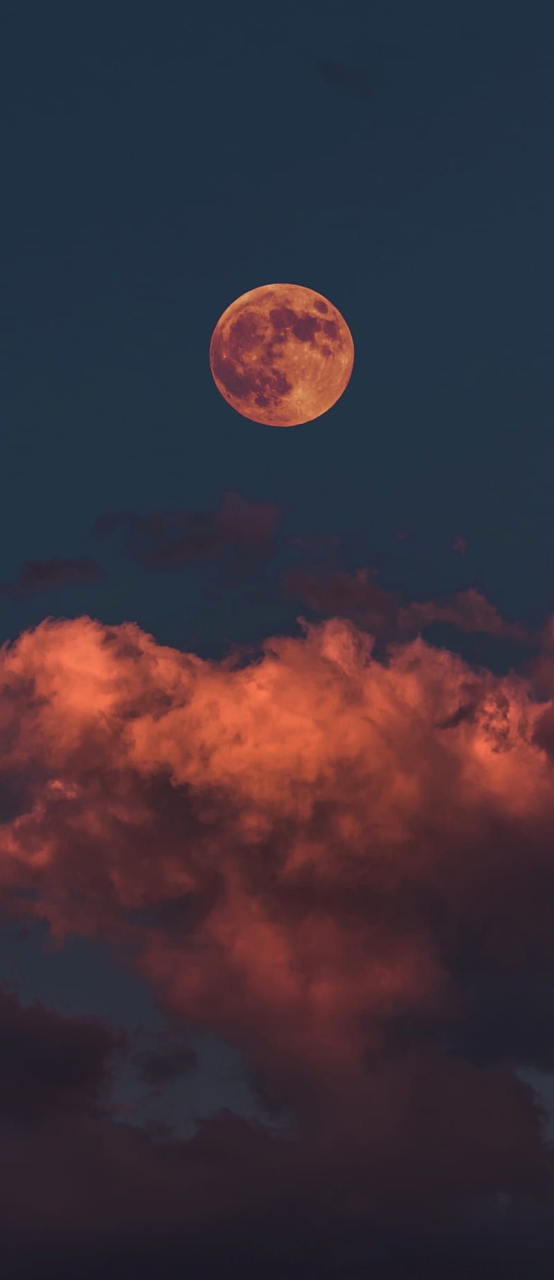 Blood Moon, aesthetic, clouds, creepy