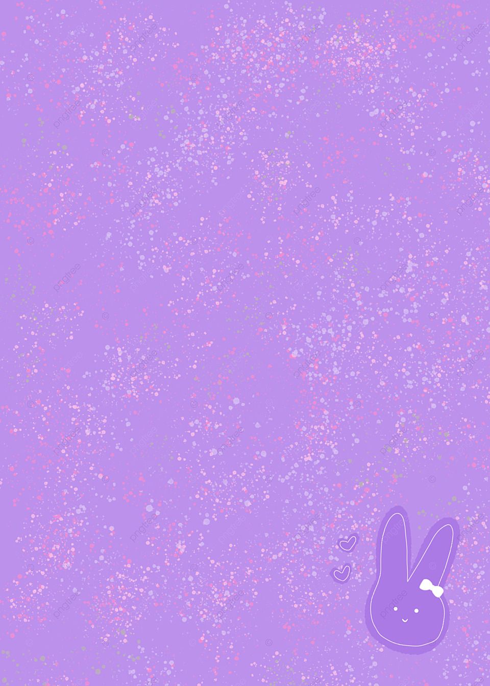 Cute Bunny Purple Pink Terrazo Splash