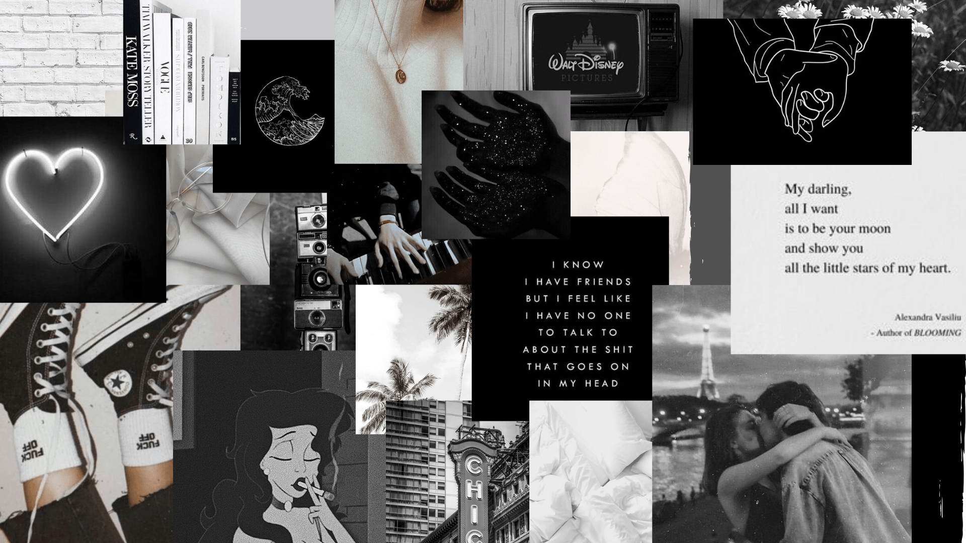 black & white aesthetic background