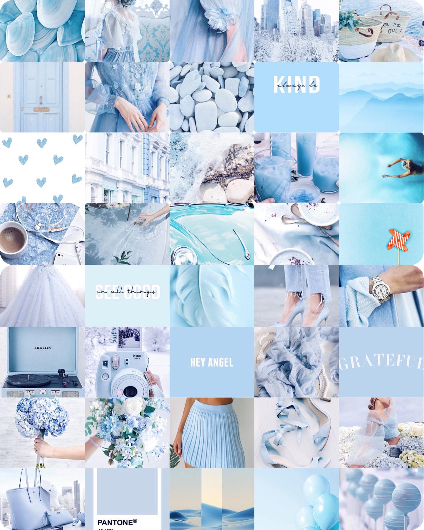 Light Blue Wall Collage Kit Photo