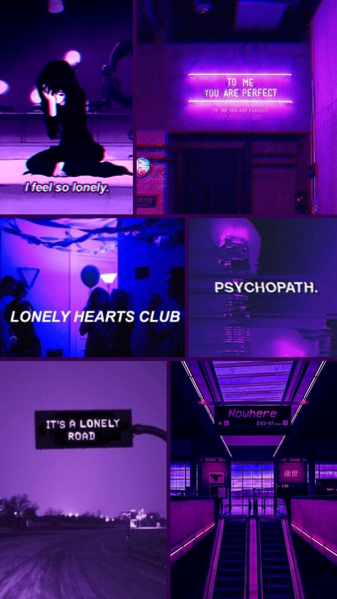 lonely sad purple aesthetic