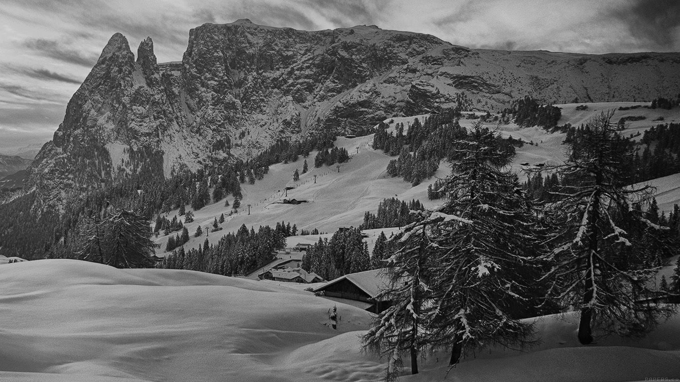 Mountain Green Snow Winter Nature