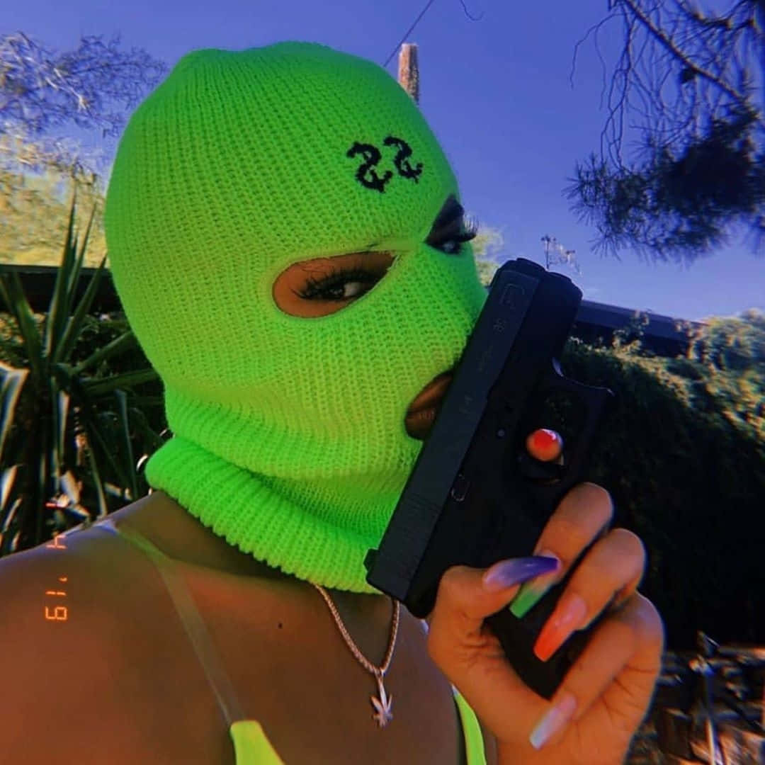 Baddie Ski Mask Aesthetic Wallpaper