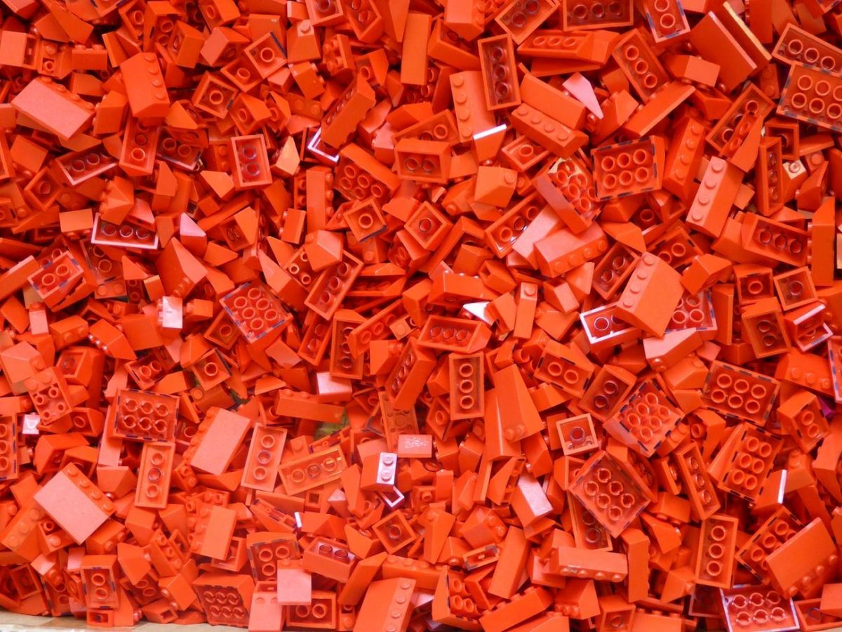 Orange, lego