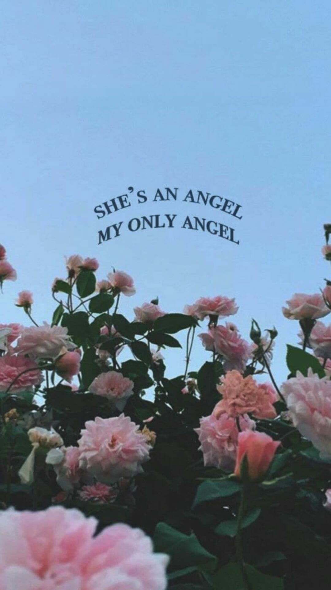 IPhone wallpaper with flowers and text that says 