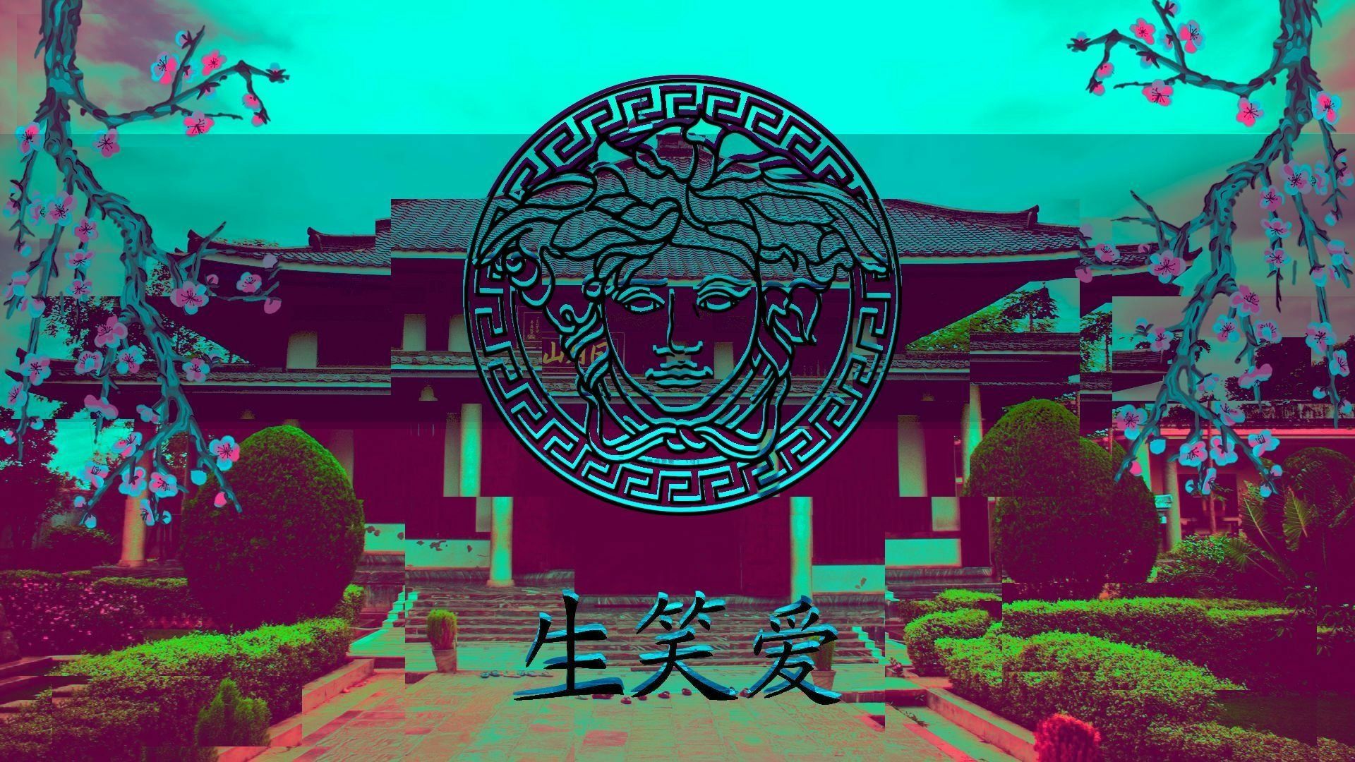 Vaporwave Aesthetic Medusa Emblem HD Wallpaperx1080