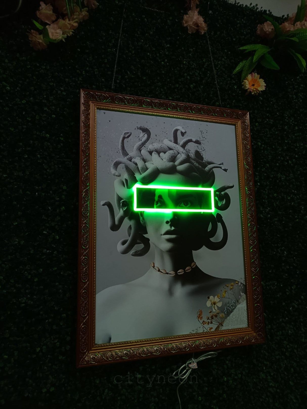 Unique Medusa Headpiece Neon Light