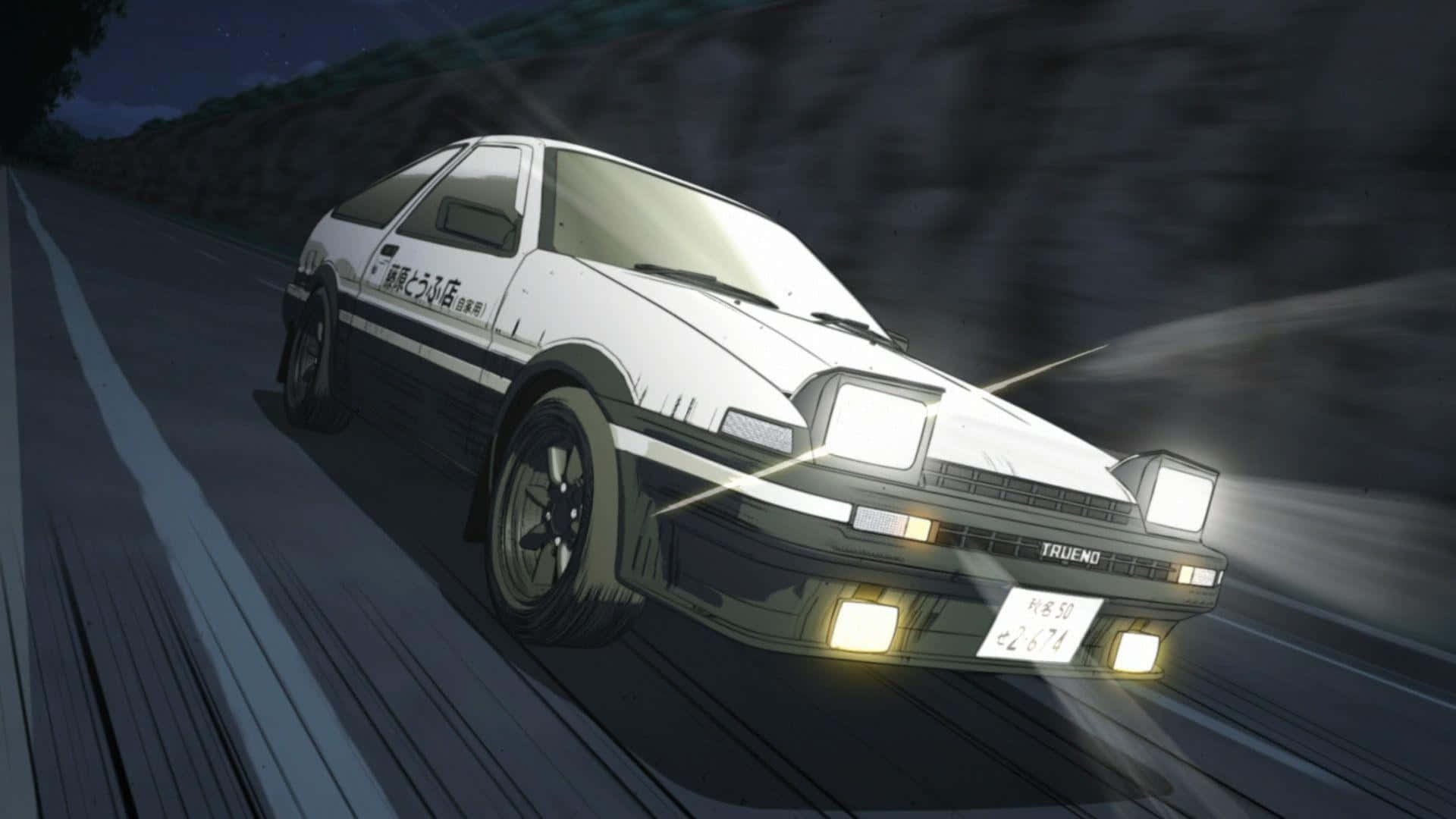 Toyota AE86 From Initial D Background