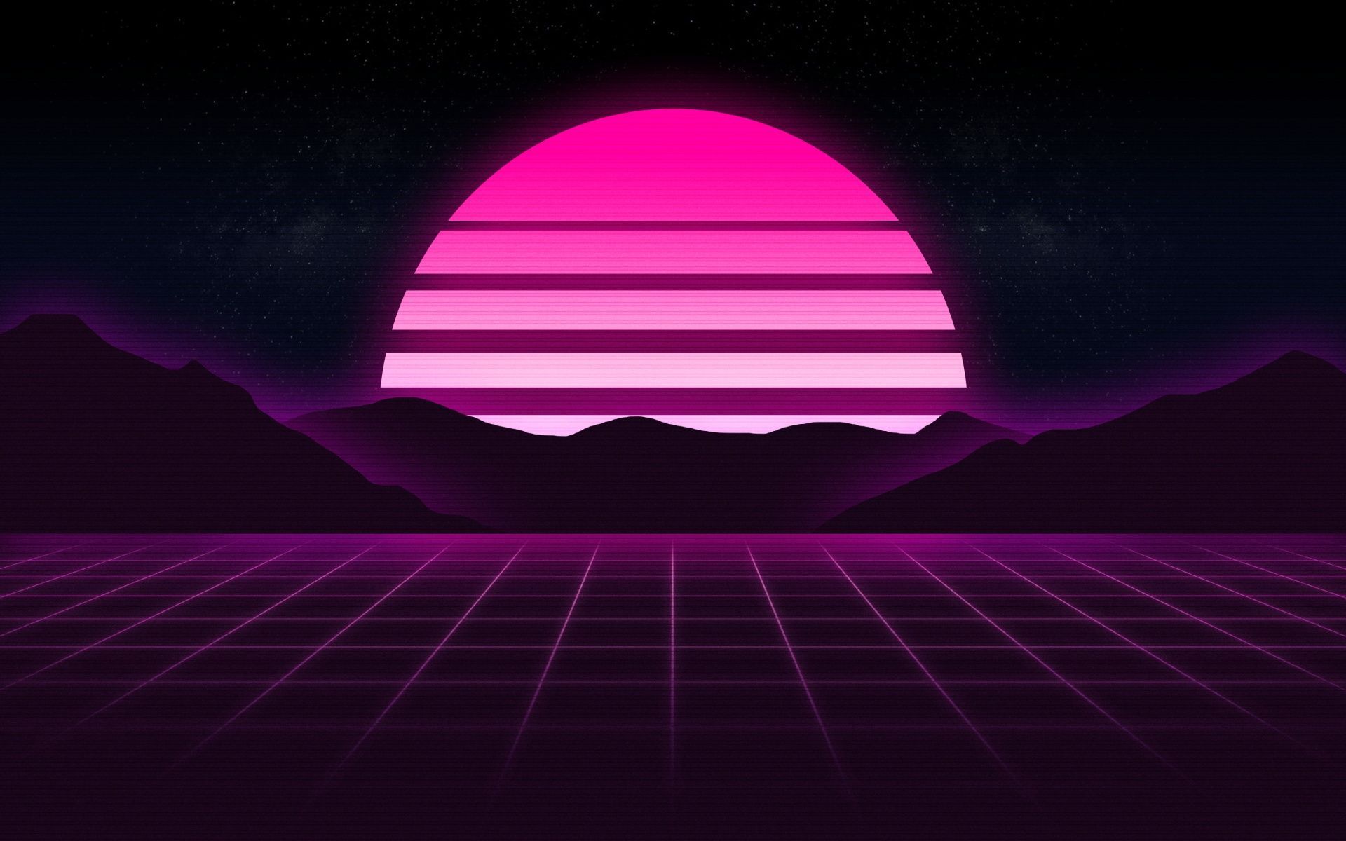 Pink aesthetic Wallpaper 4K, RetroWave