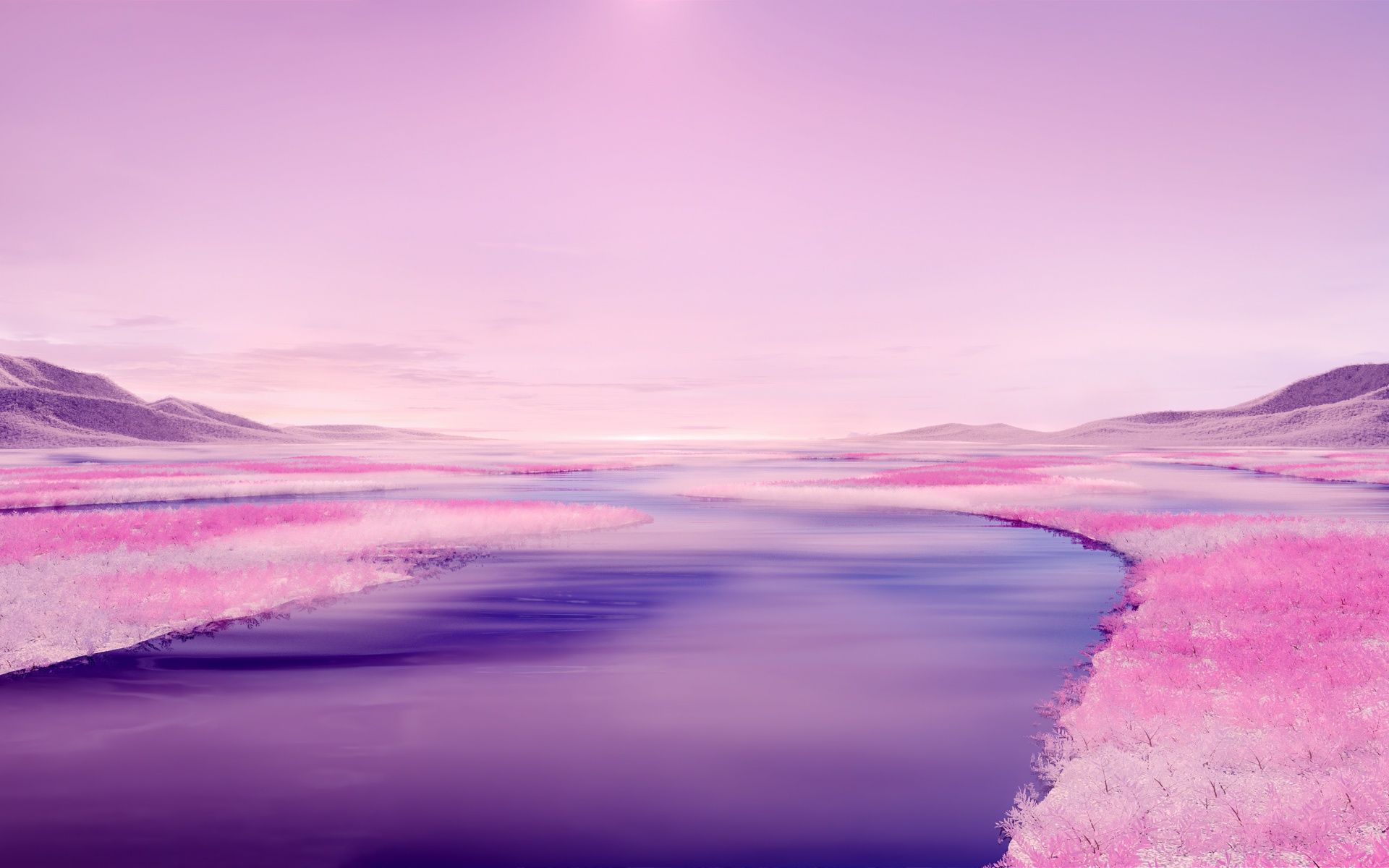 Pink aesthetic Wallpaper 4K, River