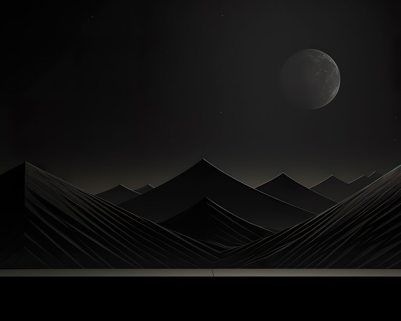 Black Aesthetic Mountains 4k