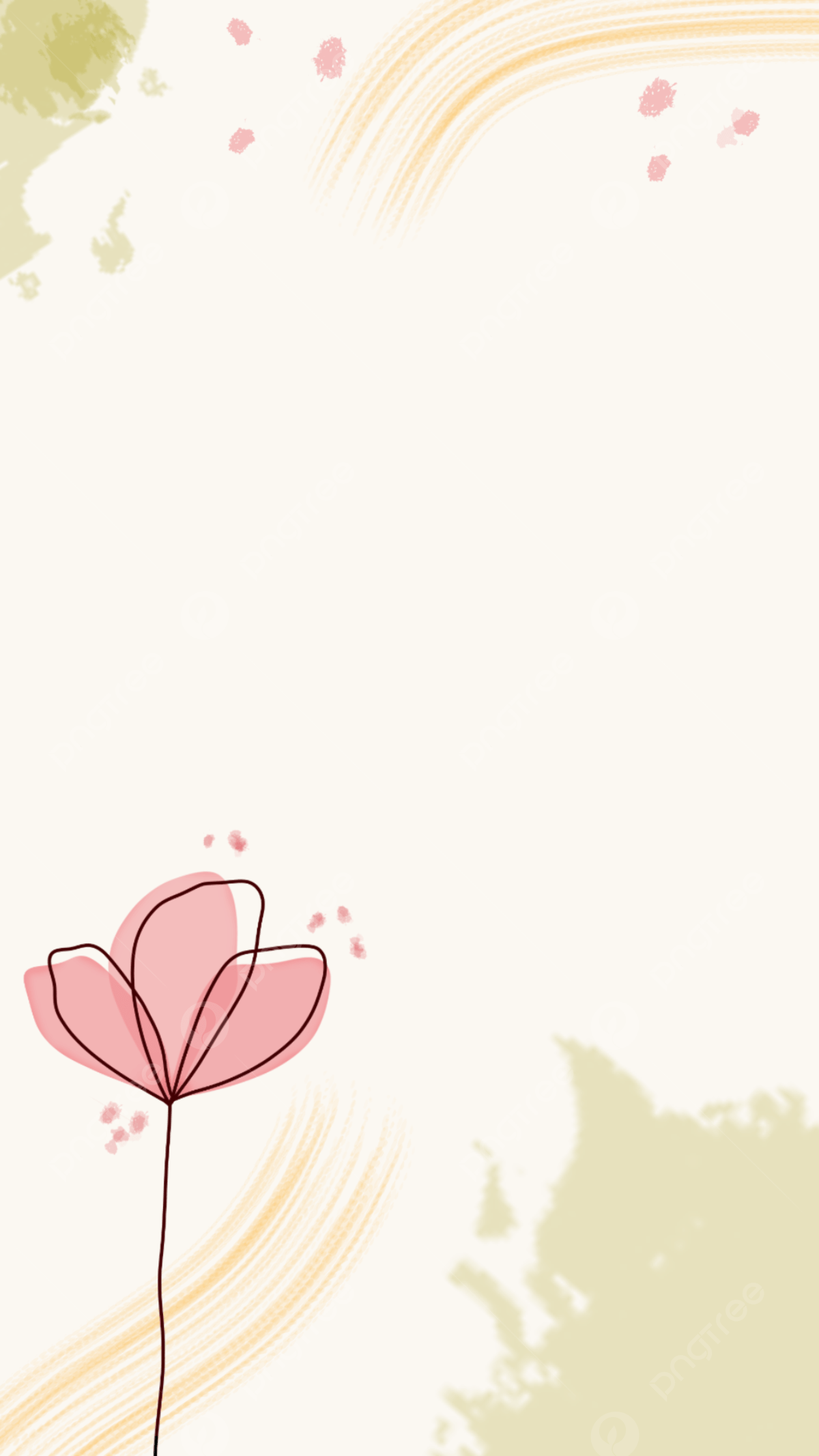 Aesthetic Watercolor Flower Background