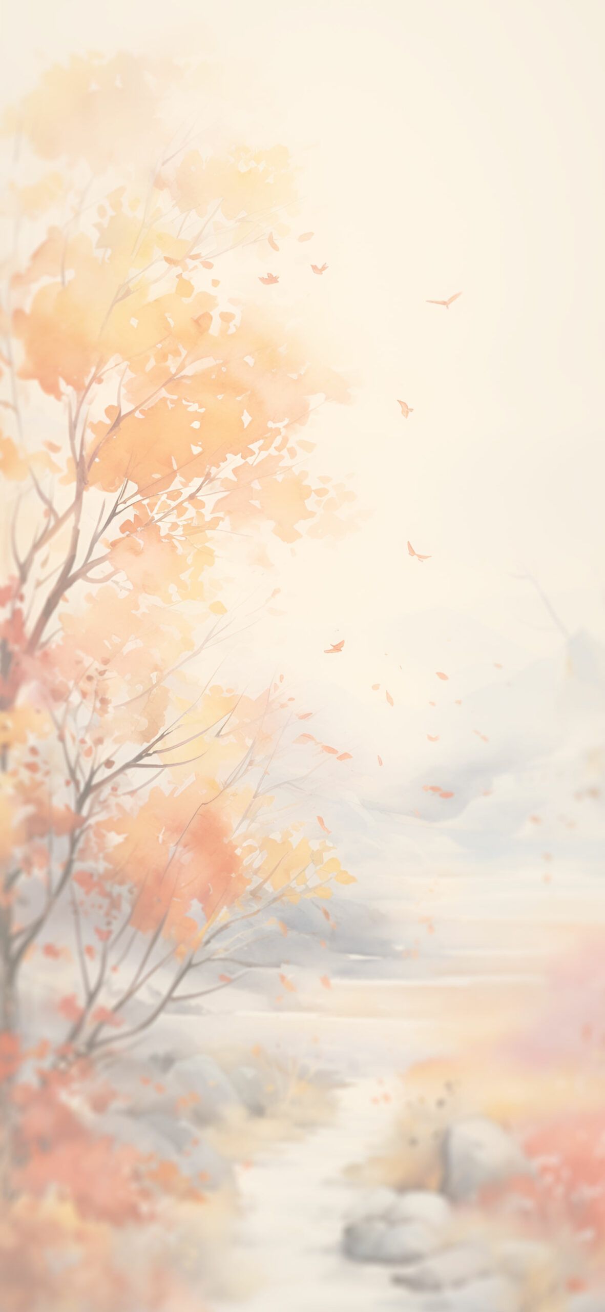 Aesthetic Fall Watercolor Wallpaper